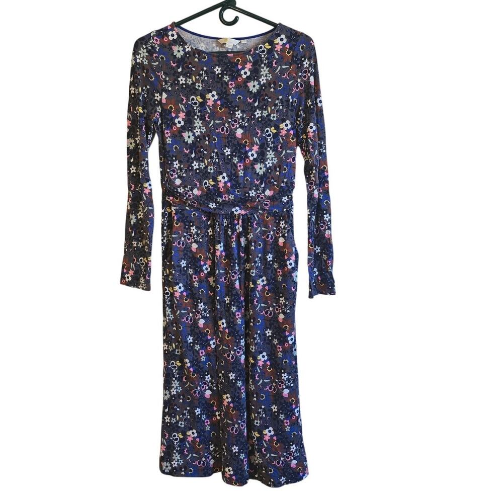 Boden long sleeve floral dress size 4 long